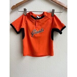 Majestic San Francisco Giants Toddler Jersey Orange Black MLB 18M Short Sleeve